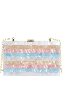 Phoebe Acrylic Resin Clutch - Pastel