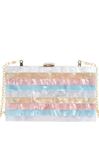 Phoebe Acrylic Resin Clutch - Pastel