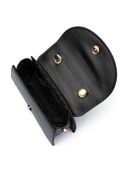 Phoebe Bamboo Handle Bag - Black