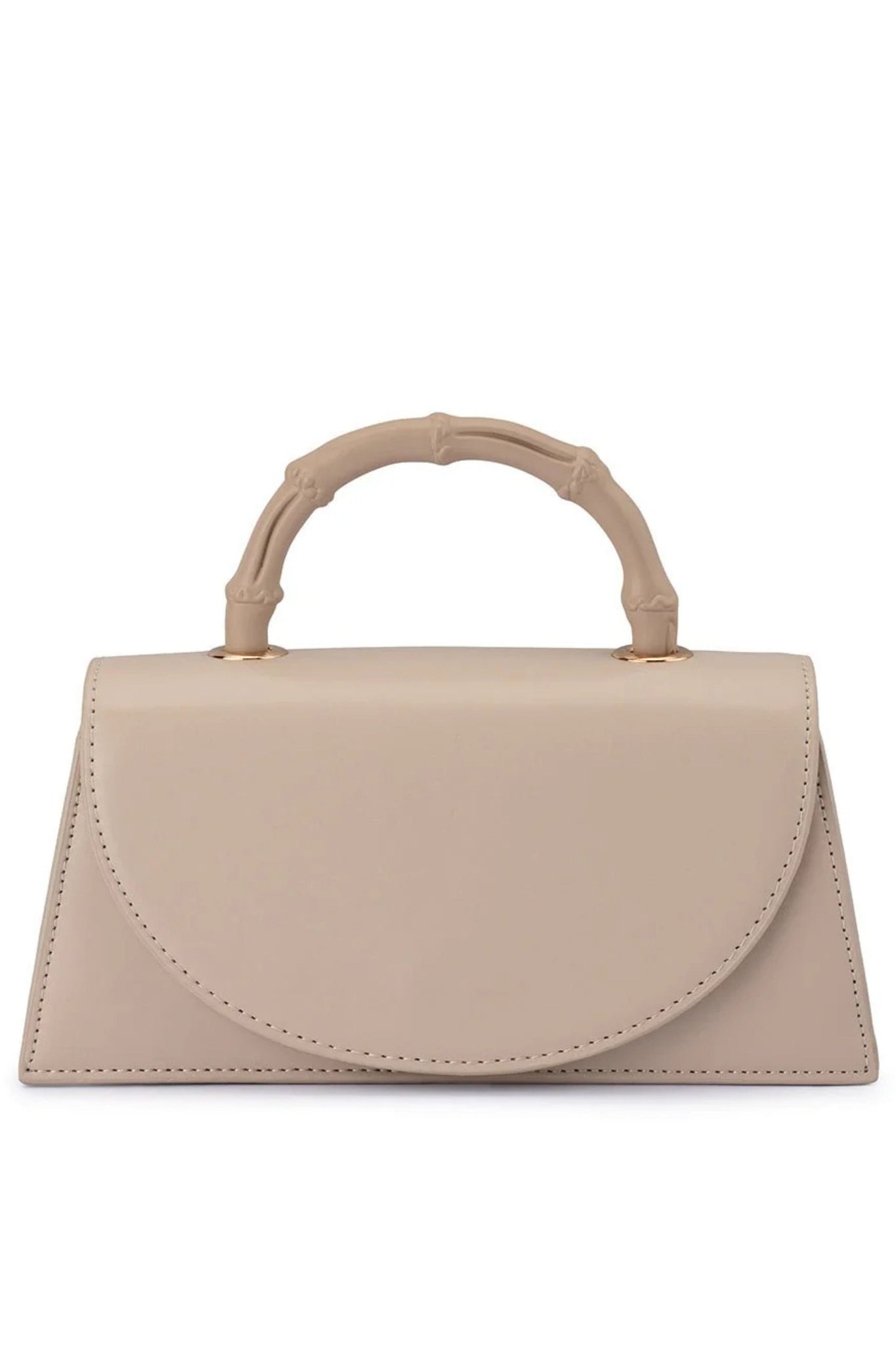 Phoebe Bamboo Handle Bag - Mink