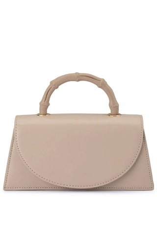 Phoebe Bamboo Handle Bag - Mink