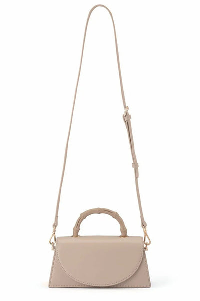 Phoebe Bamboo Handle Bag - Mink
