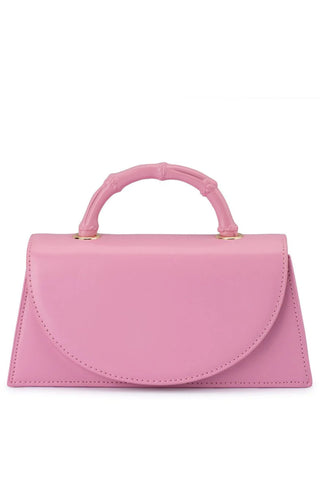 Phoebe Bamboo Handle Bag - Pink