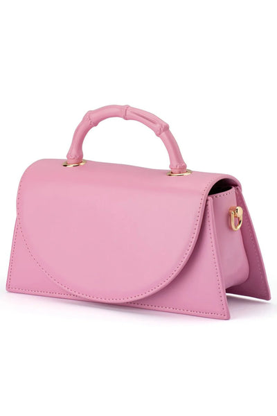 Phoebe Bamboo Handle Bag - Pink