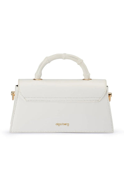 Phoebe Bamboo Handle Bag - White