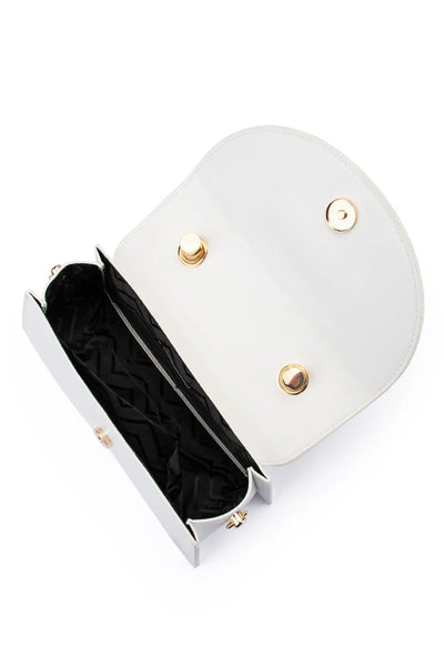 Phoebe Bamboo Handle Bag - White