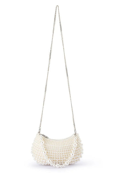 Pia Pearl Croissant Bag - Pearl