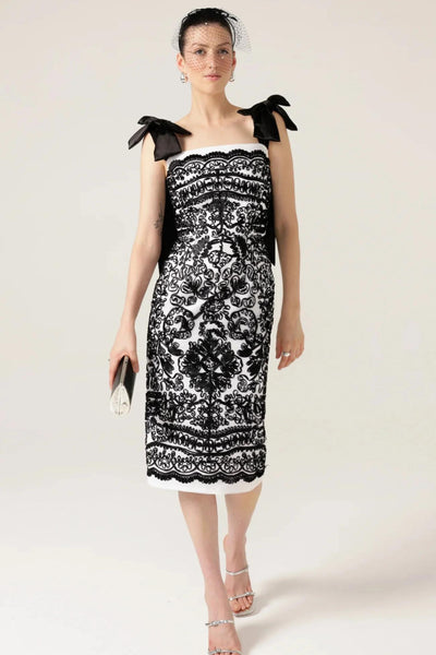 Pica Pica Dress - Black White Ribbon