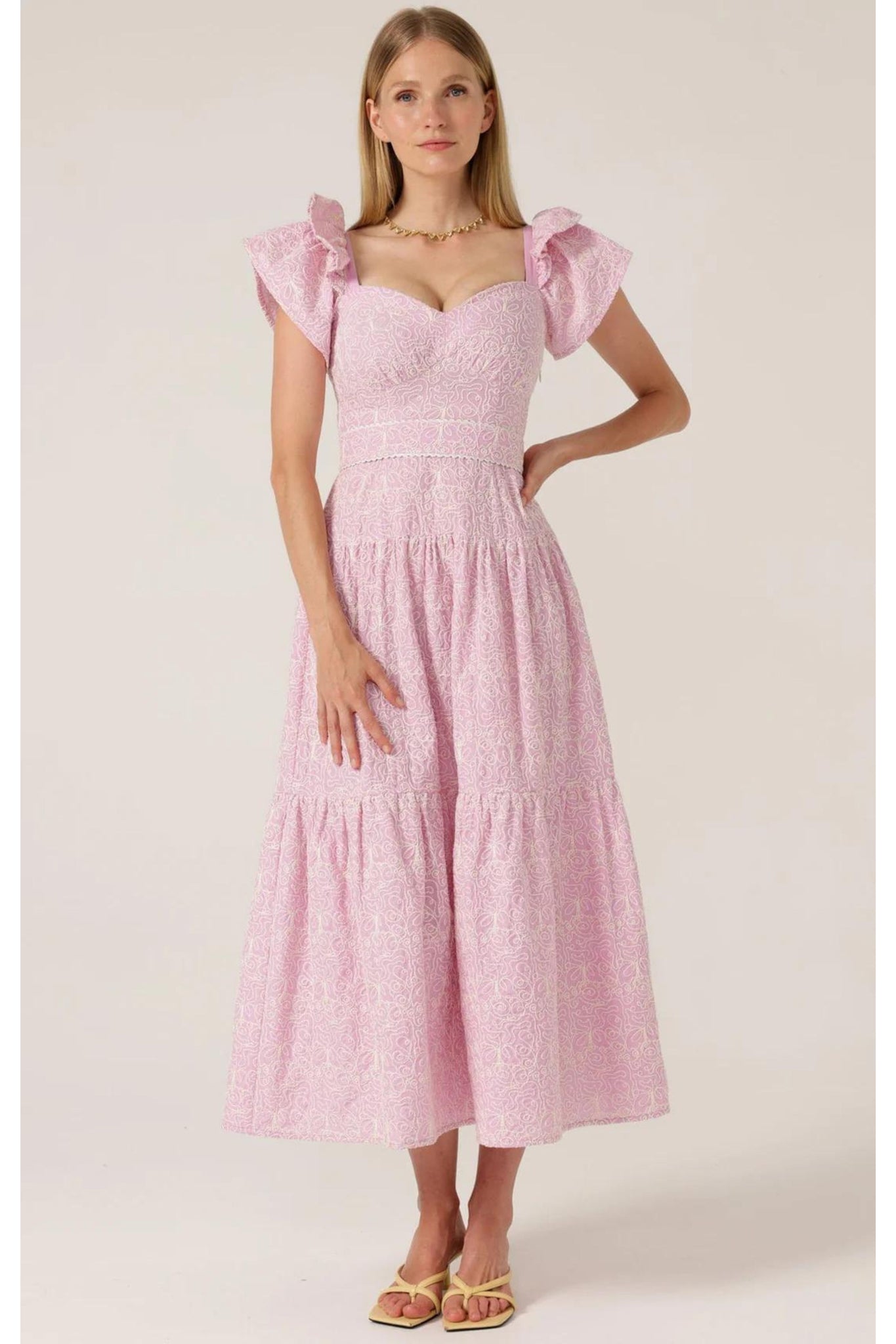 Pink Gallah Maxi Dress - Lilac Cornelli