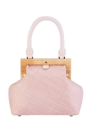 Piper Straw Top Handle Bag - Pink