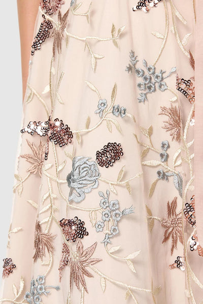 Pippa Mink Embroidered Dress - Neutral