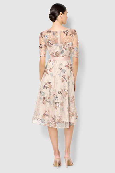Pippa Mink Embroidered Dress - Neutral