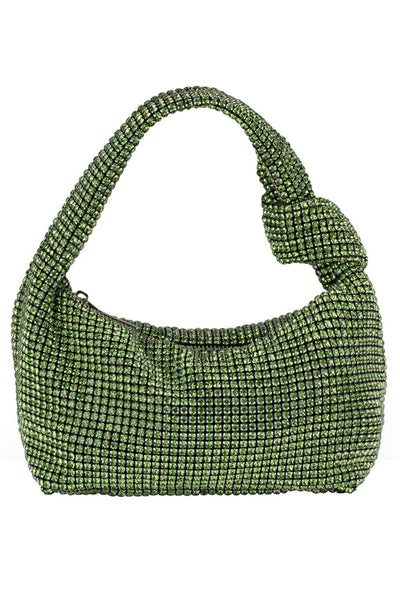 Polly Crystal Shoulder Bag - Green