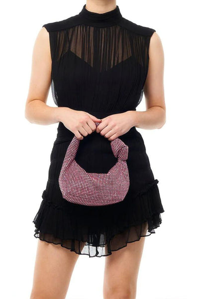 Polly Crystal Shoulder Bag - Pink