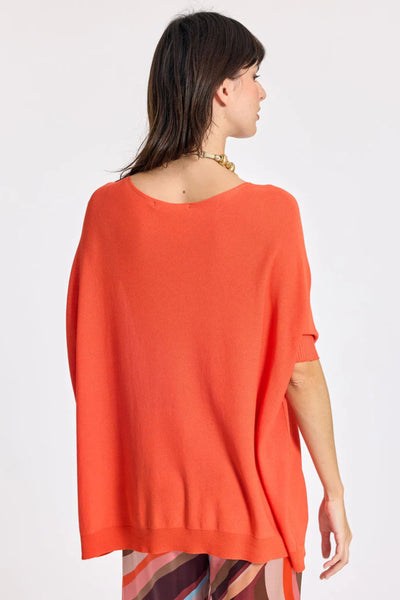 Pom Oversize Sweater - Orange