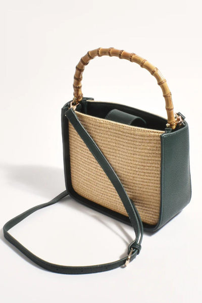 Poppi Bamboo Mini Handbag - Green