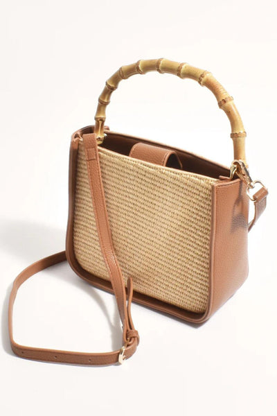 Poppi Bamboo Mini Handbag - Tan