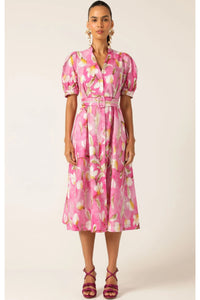 Posy Shirtmaker Dress - Pink Floral