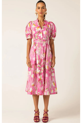 Posy Shirtmaker Dress - Pink Floral