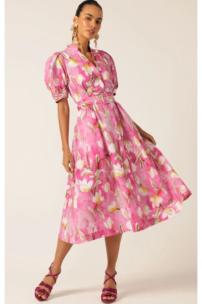 Posy Shirtmaker Dress - Pink Floral