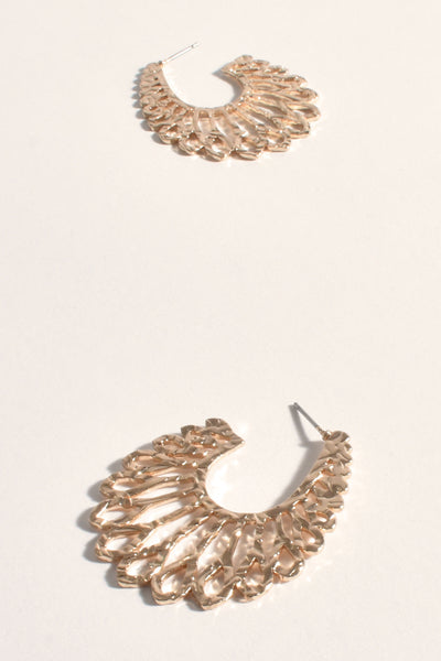 Pretty Cut Out Event Hoops - Gold