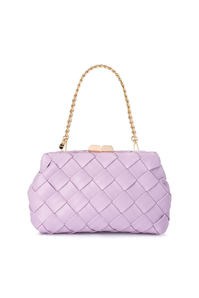 Quinn Woven Clutch - Lilac