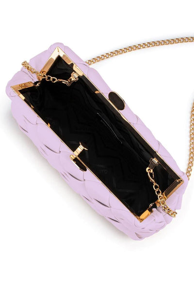 Quinn Woven Clutch - Lilac