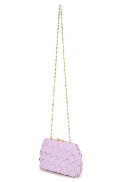 Quinn Woven Clutch - Lilac