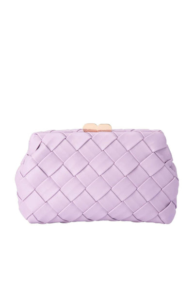 Quinn Woven Clutch - Lilac