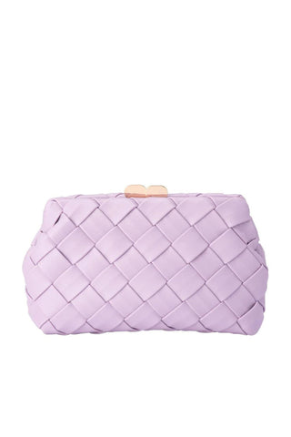 Quinn Woven Clutch - Lilac