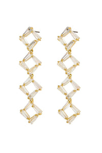 Renata Crystal Earrings - Gold