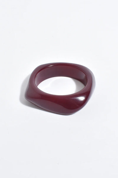 Resin Stacking Bangle - Burgundy
