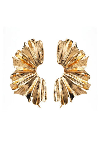 Retro Exaggerated Statement Earrings - Gold