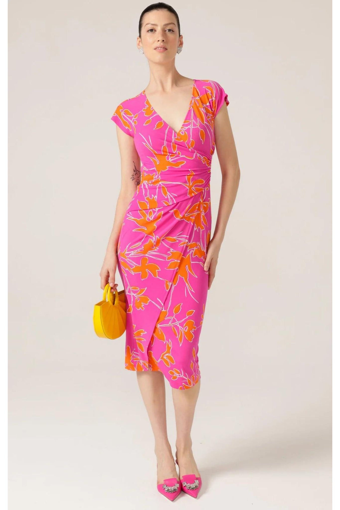 Rockin Robin Dress - Fuchsia Orange