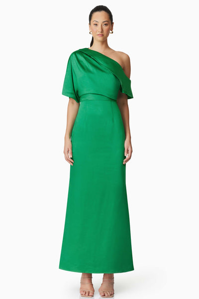 Roni Asymmetrical Gown - Green