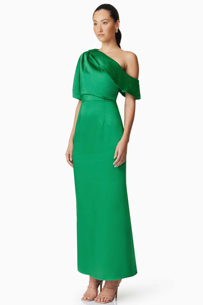 Roni Asymmetrical Gown - Green