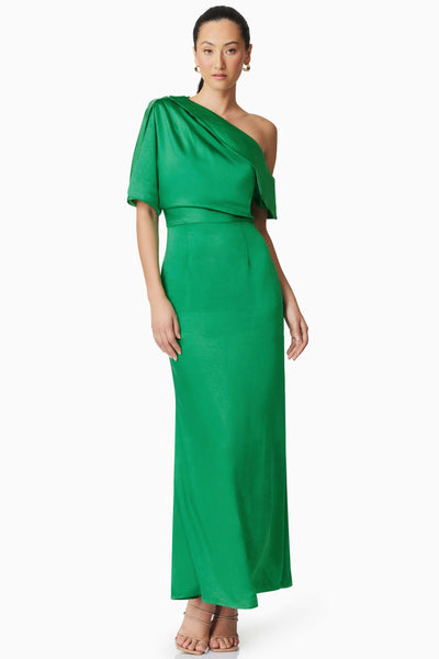 Roni Asymmetrical Gown - Green