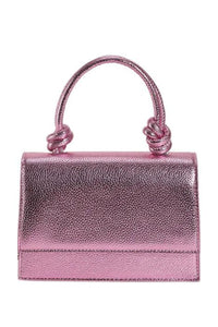 Ronnie Metallic Top Handle Bag - Pink