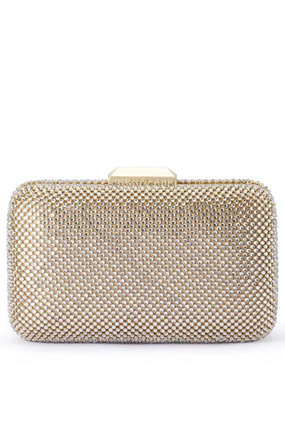 Ronny Crystal Mesh Clutch - Champagne