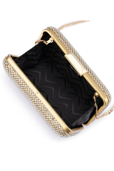 Ronny Crystal Mesh Clutch - Champagne