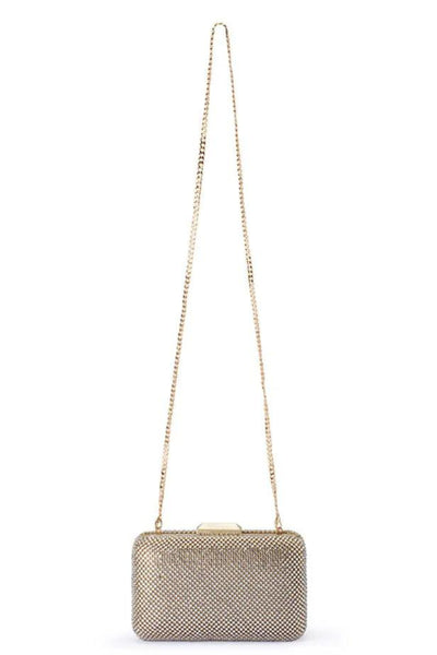 Ronny Crystal Mesh Clutch - Champagne