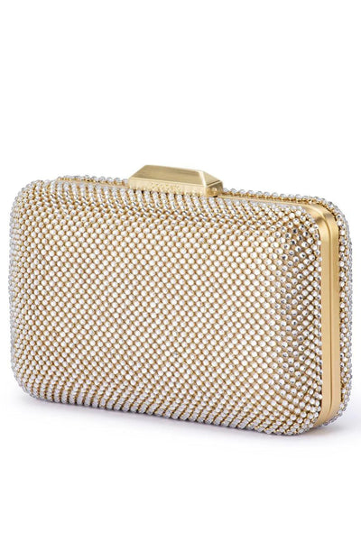 Ronny Crystal Mesh Clutch - Champagne