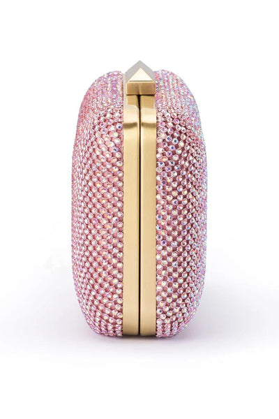 Ronny Crystal Mesh Clutch - Pink