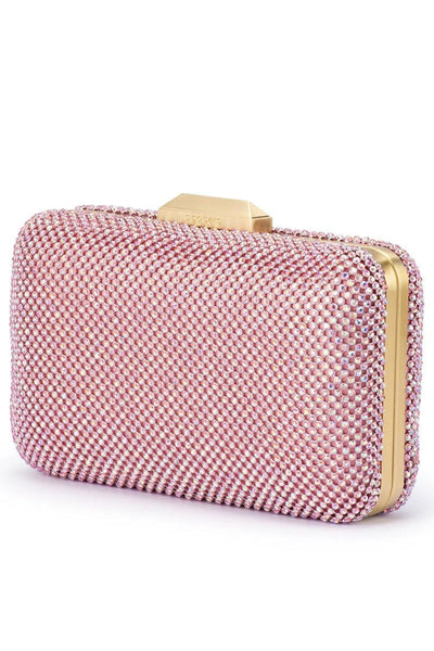 Ronny Crystal Mesh Clutch - Pink