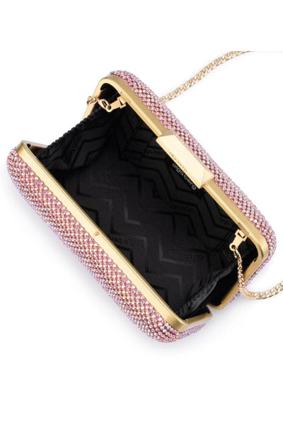 Ronny Crystal Mesh Clutch - Pink