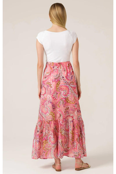 Rosella Maxi Skirt - Pink Paisley