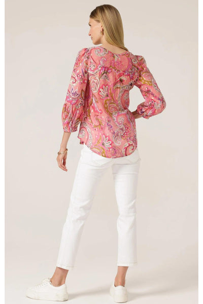 Rosella Top - Pink Paisley