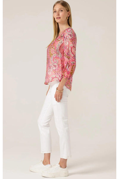 Rosella Top - Pink Paisley