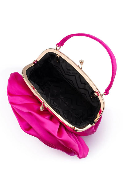 ROSITA Rosette Frame Bag - Fuchsia