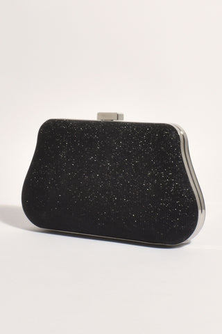 Roxy Deco Curved Structured Clutch - Black